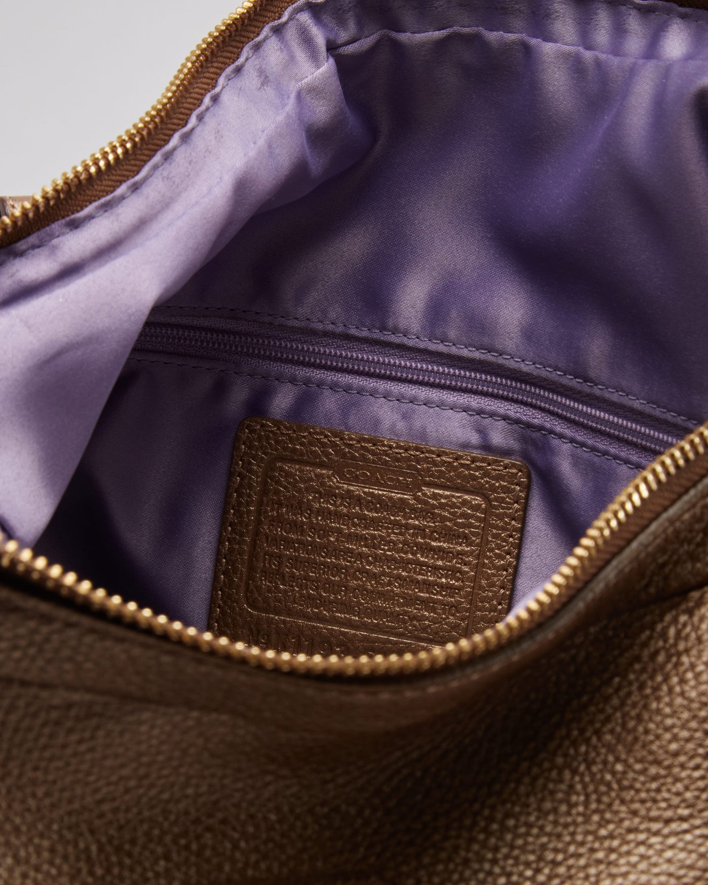 Coach Gold Leather Shoulder Bag - One Size