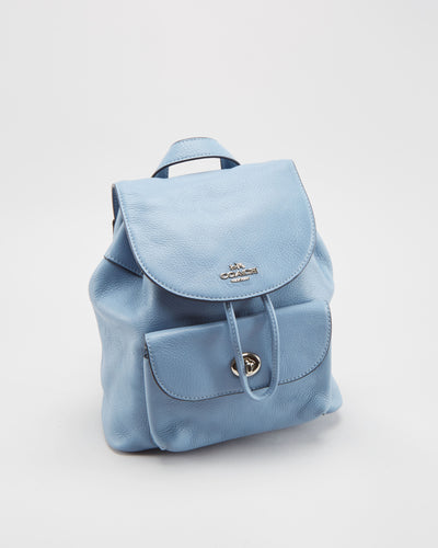 Coach Blue Leather Backpack - One Size