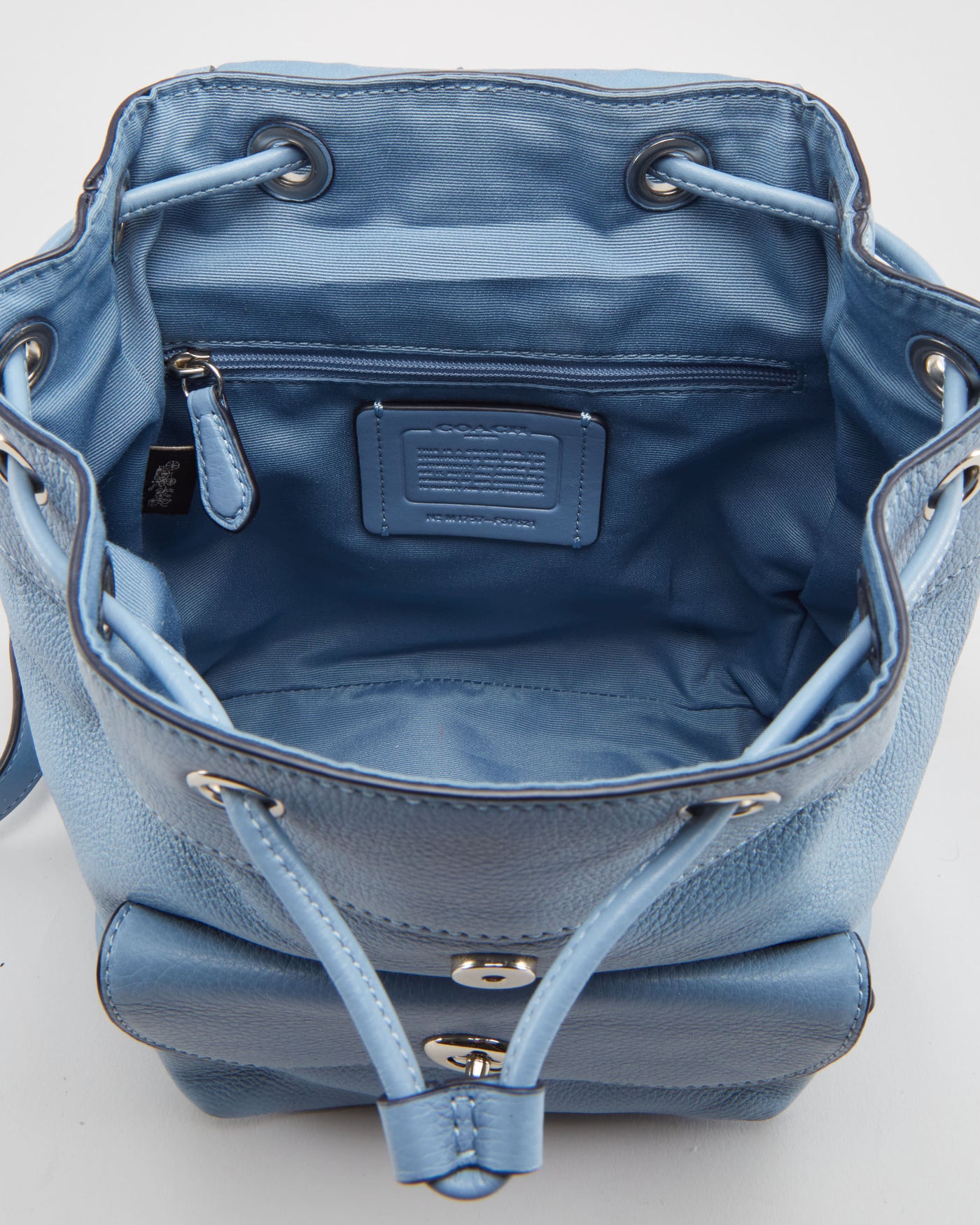 Coach Blue Leather Backpack - One Size