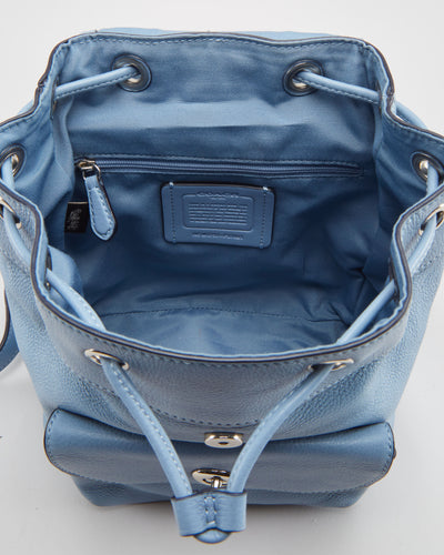 Coach Blue Leather Backpack - One Size