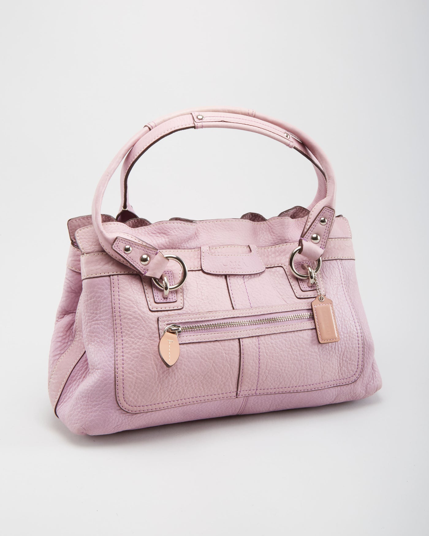 Coach Lilac Leather Handbag - One Size
