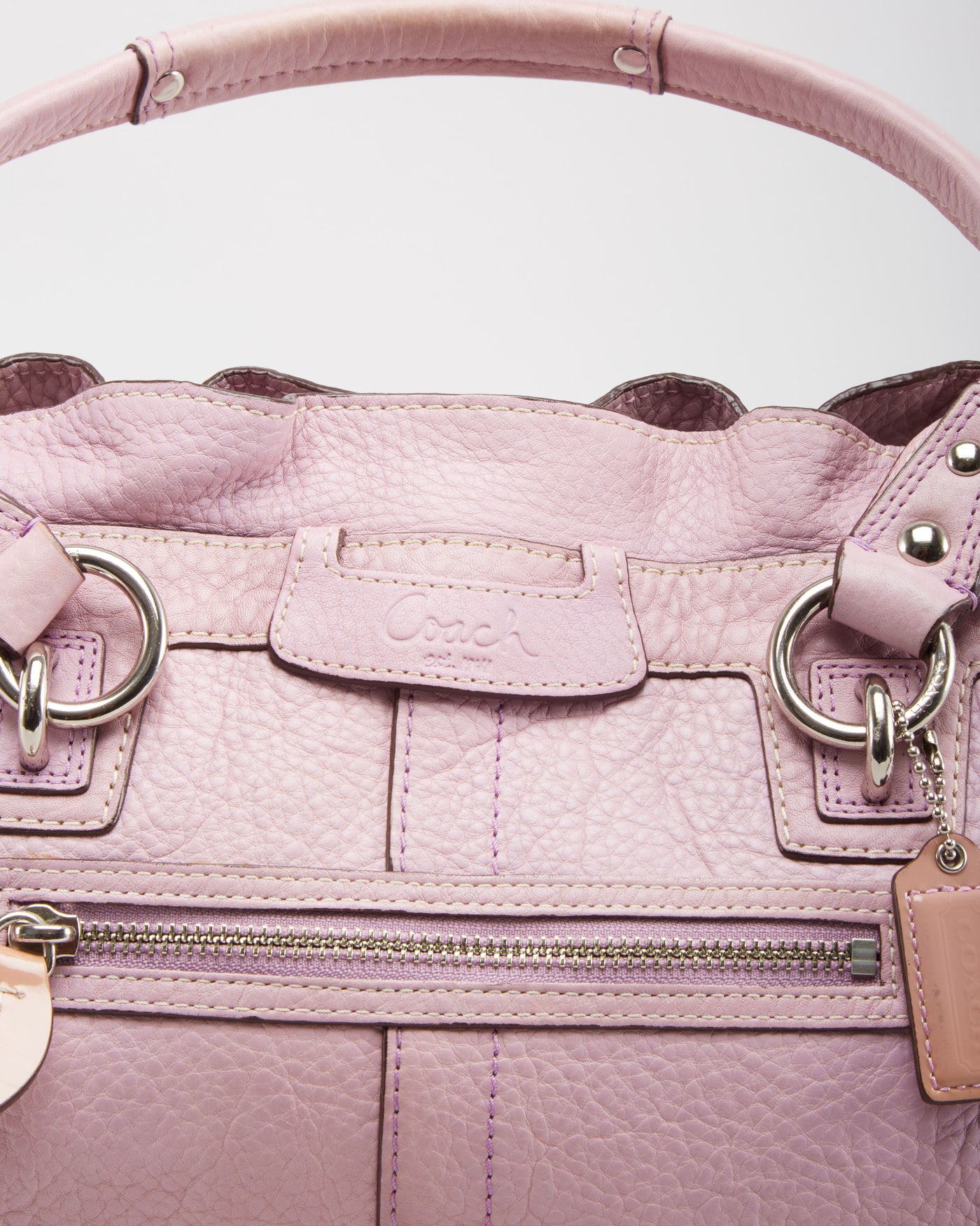 Coach Lilac Leather Handbag - One Size