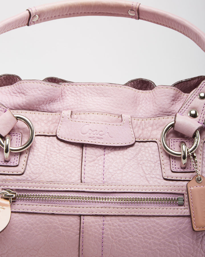 Coach Lilac Leather Handbag - One Size