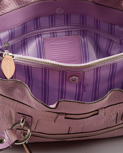 Coach Lilac Leather Handbag - One Size