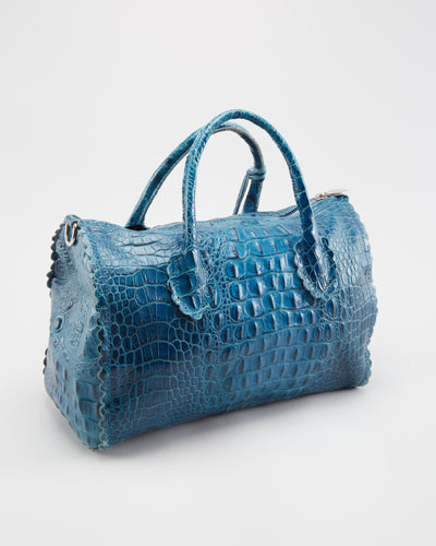 Y2K Furla Blue Leather Bag - One Size