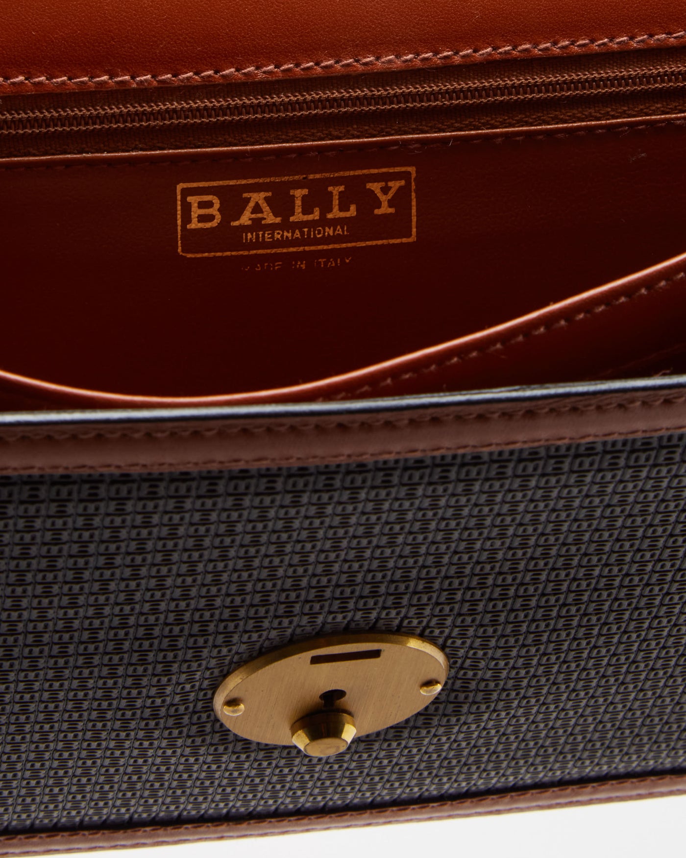 Vintage 1980s Bally Brown Clutch Bag - One Size