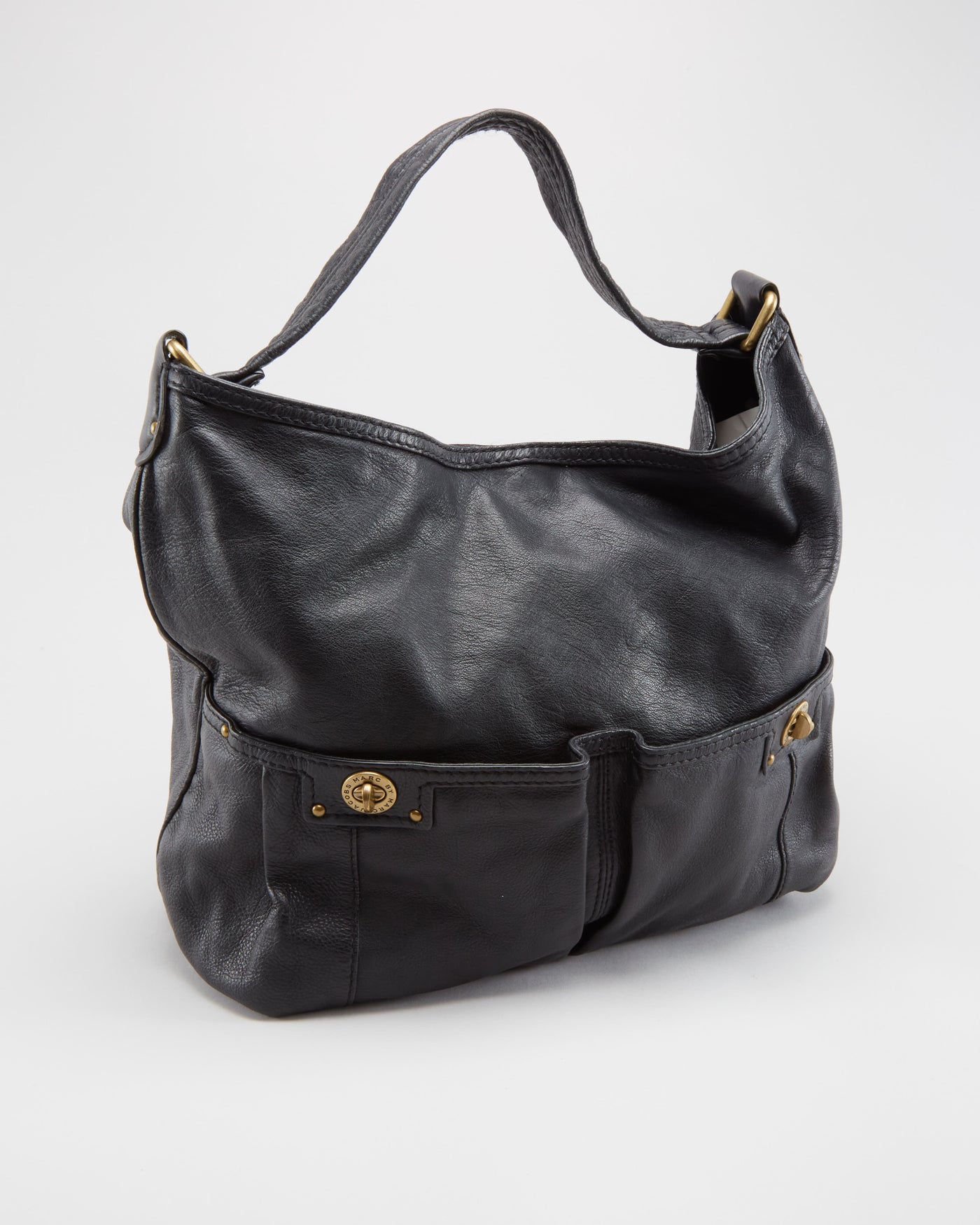 Marc Jacobs Black Leather Shoulder Bag - One Size