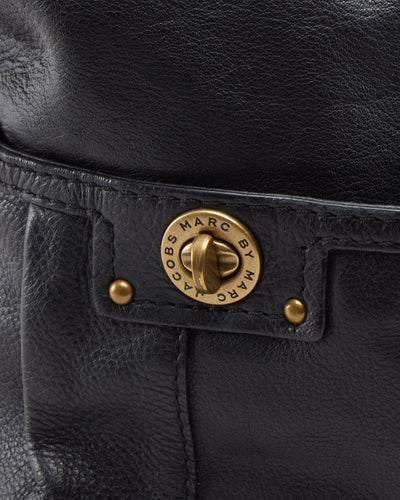 Marc Jacobs Black Leather Shoulder Bag - One Size
