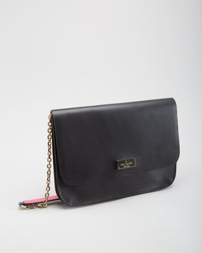Kate Spade Black Leather Shoulder Bag - One Size