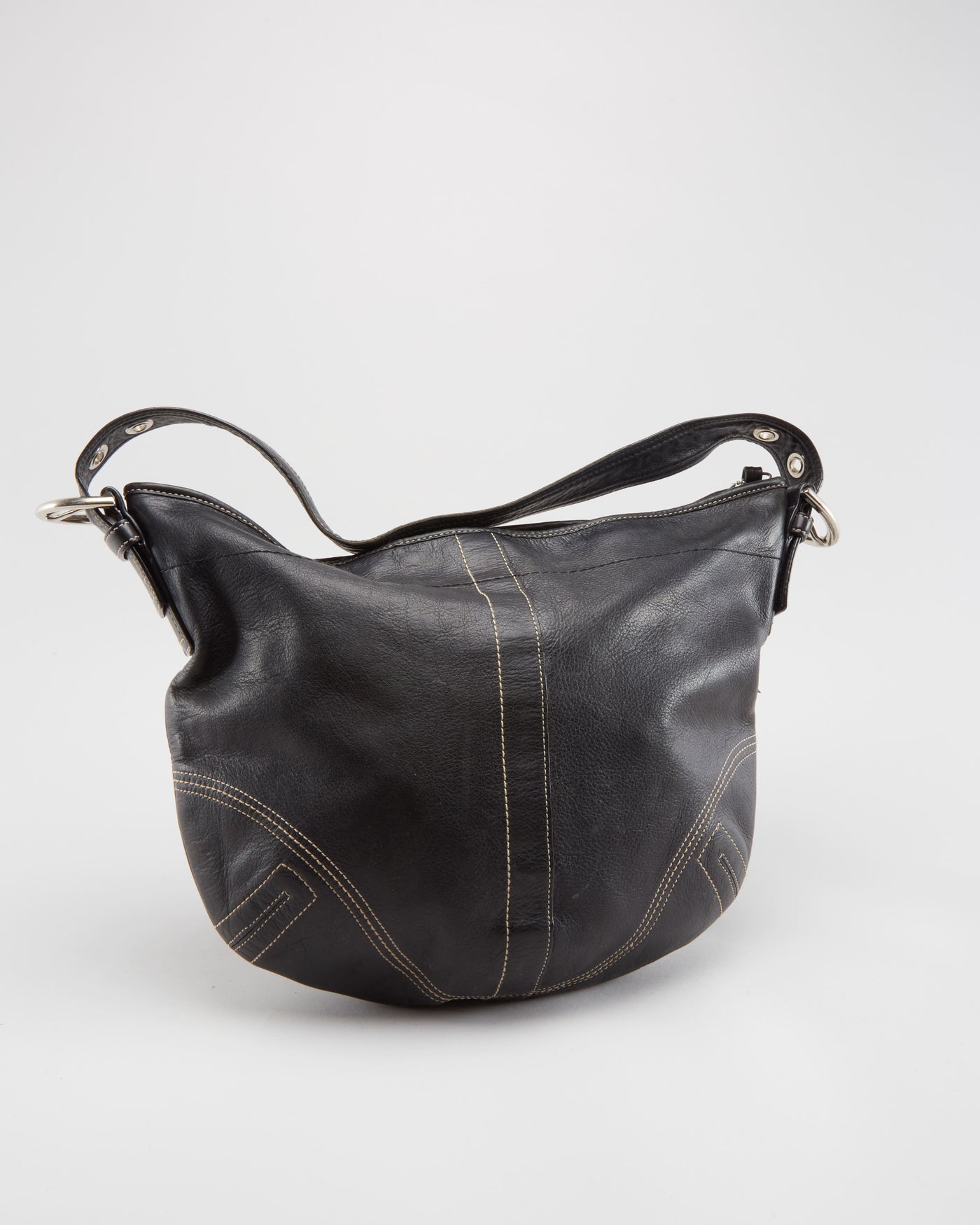 Coach Black Leather Shoulder Bag - One Size