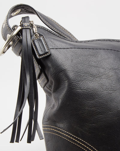 Coach Black Leather Shoulder Bag - One Size