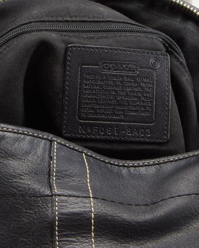 Coach Black Leather Shoulder Bag - One Size