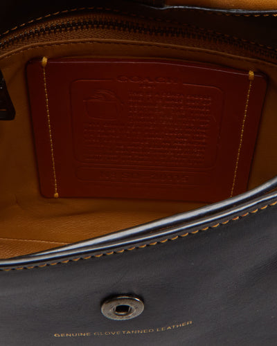 Coach Black Studded Leather Shoulder Bag - One Size