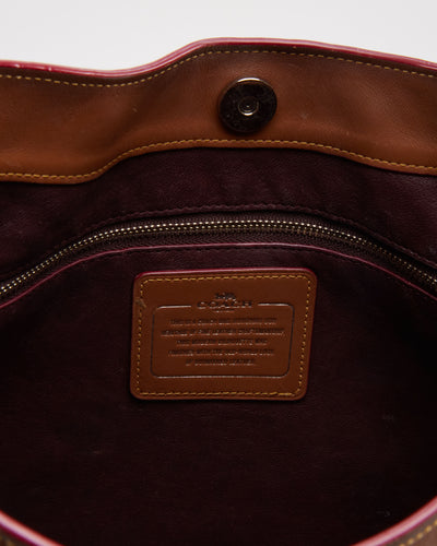 Coach Brown Leather Shoulder Bag - One Size