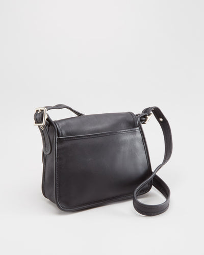 Coach Black Leather Satchel Bag - One Size
