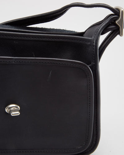 Coach Black Leather Satchel Bag - One Size