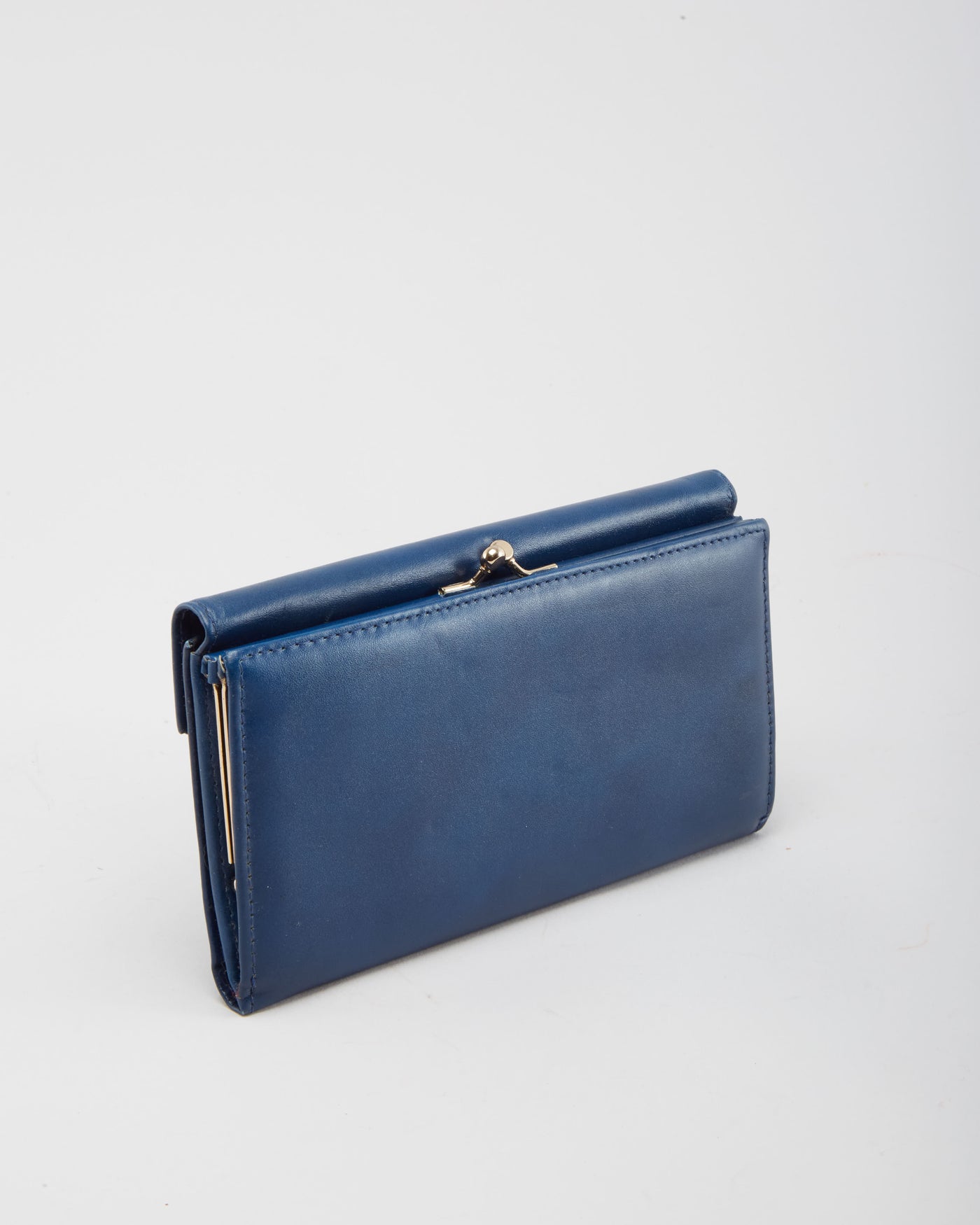 Vintage 1980s Blue Leather Wallet - One Size