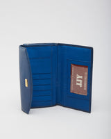 Vintage 1980s Blue Leather Wallet - One Size