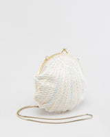 00s White Pastel Beaded Shoulder Bag - One Size