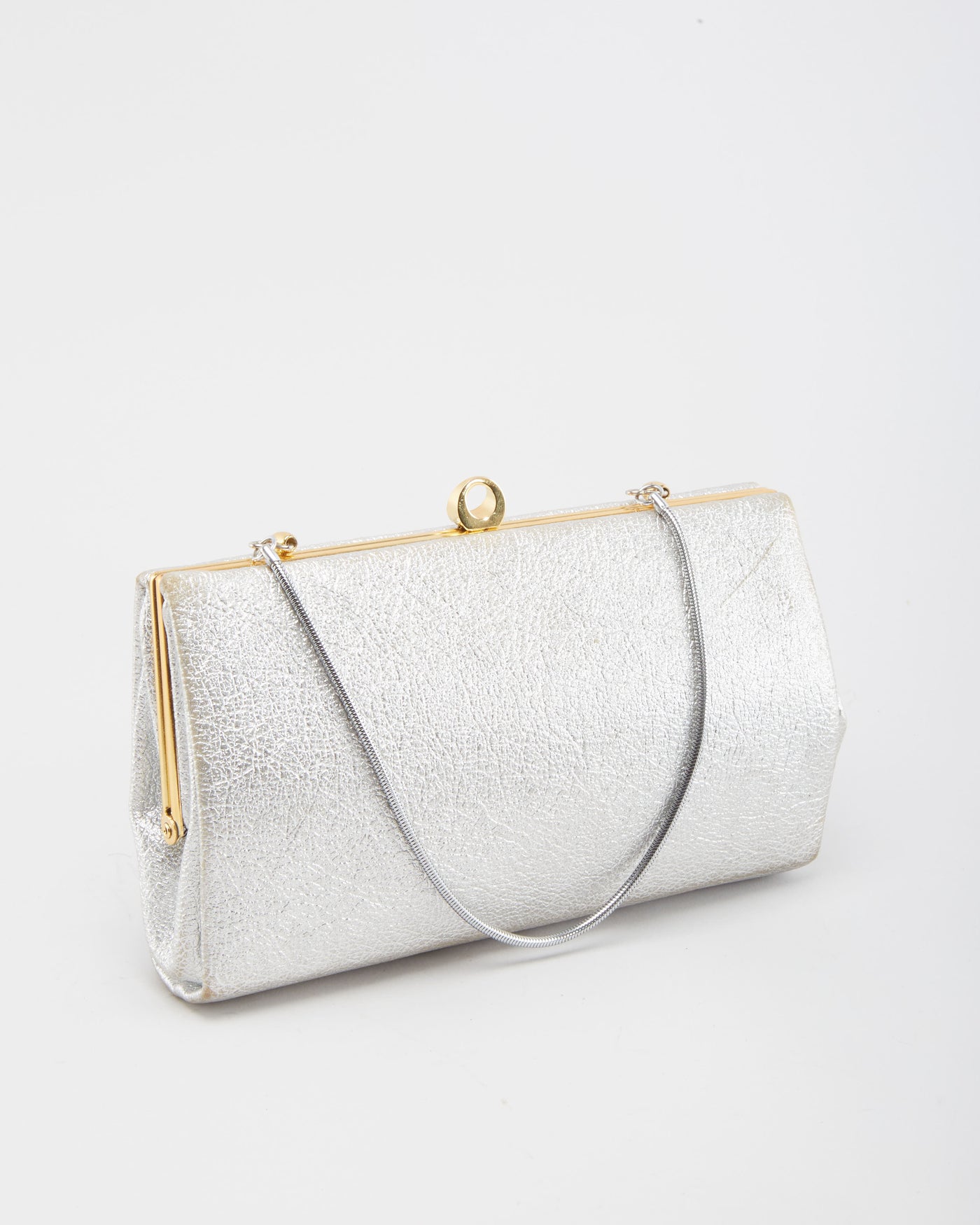 Vintage 1970s Silver Purse - One Size