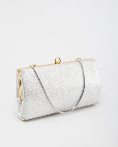 Vintage 1970s Silver Purse - One Size