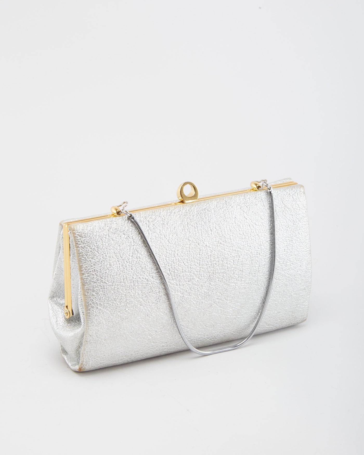 Vintage 1970s Silver Purse - One Size