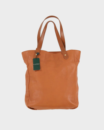 Ralph Lauren Leather Tote Bag With Tags