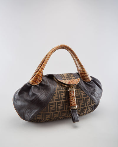 Vintage Fendi Zucca Canvas Spy Handbag