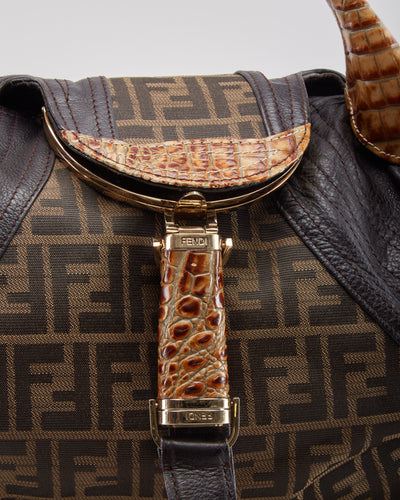 Vintage Fendi Zucca Canvas Spy Handbag