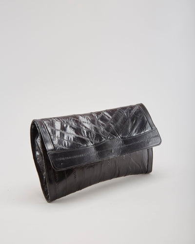 Eel Skin Black Clutch