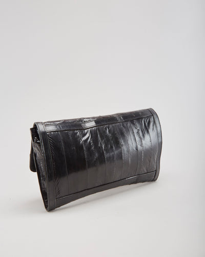 Eel Skin Black Clutch