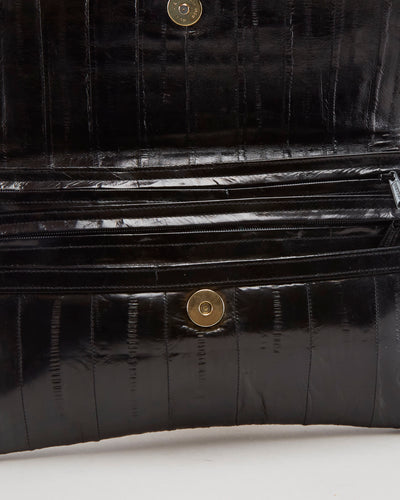 Eel Skin Black Clutch
