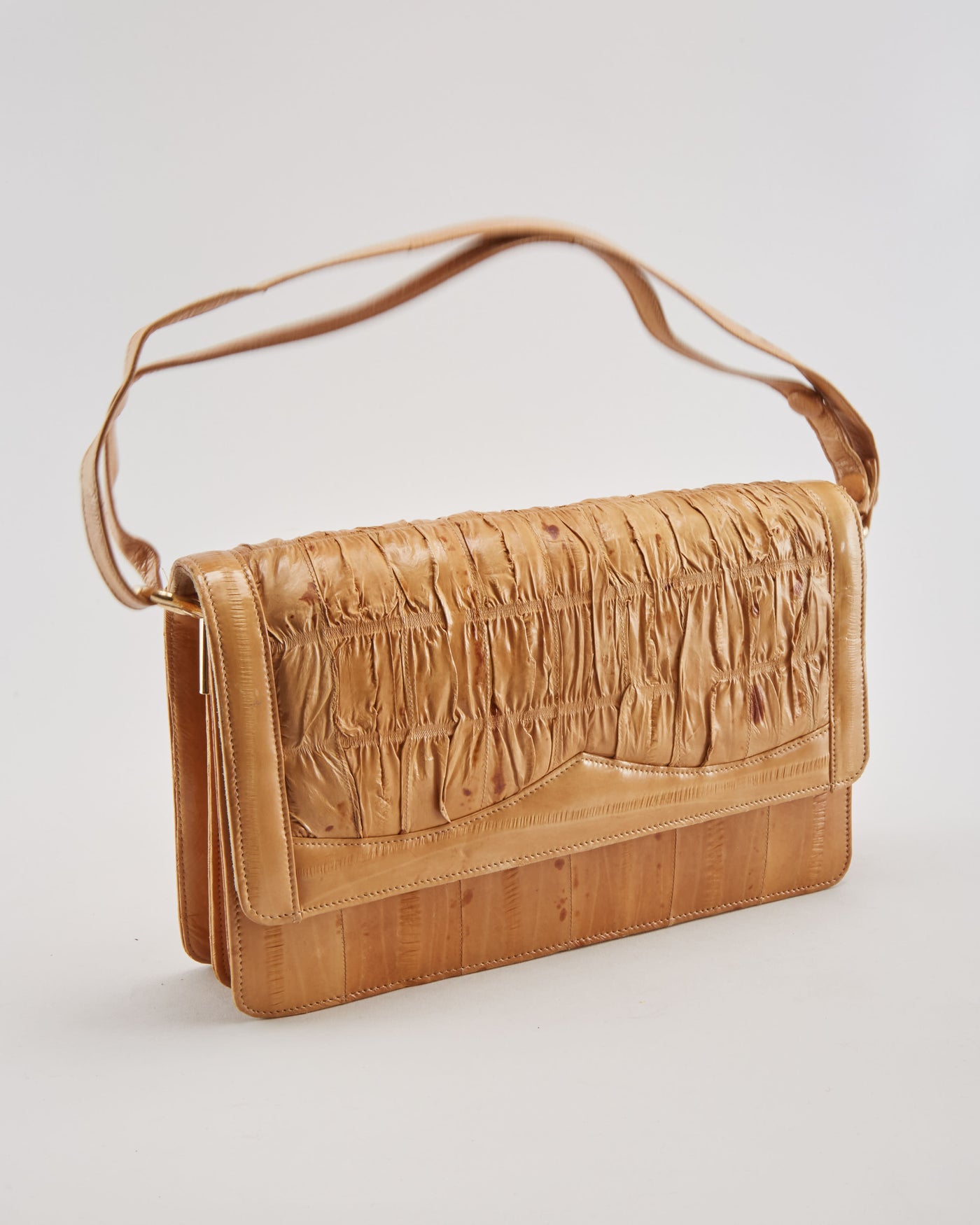 Eel Skin Brown Handbag