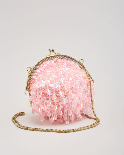 Beaded Pink Evening Bag