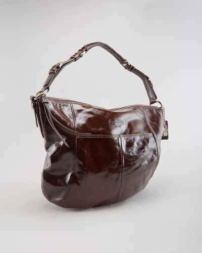 Coach Burgundy Leather Shoulder Bag