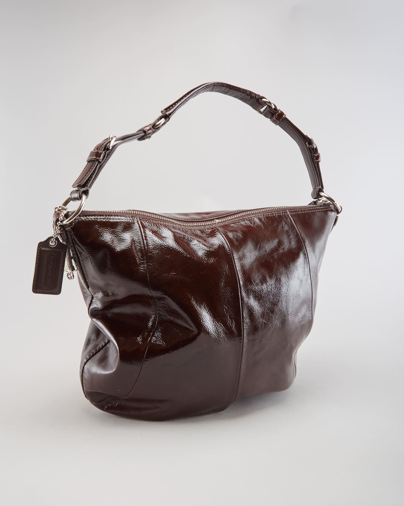 Coach Burgundy Leather Shoulder Bag