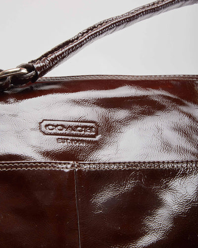 Coach Burgundy Leather Shoulder Bag