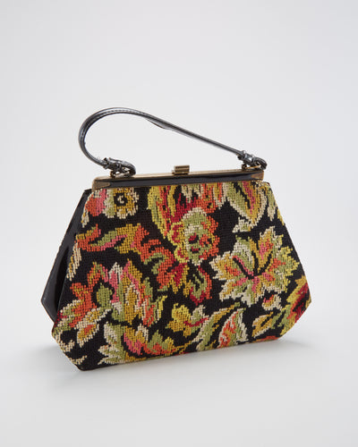 Vintage 1960s Embroidered Handbag