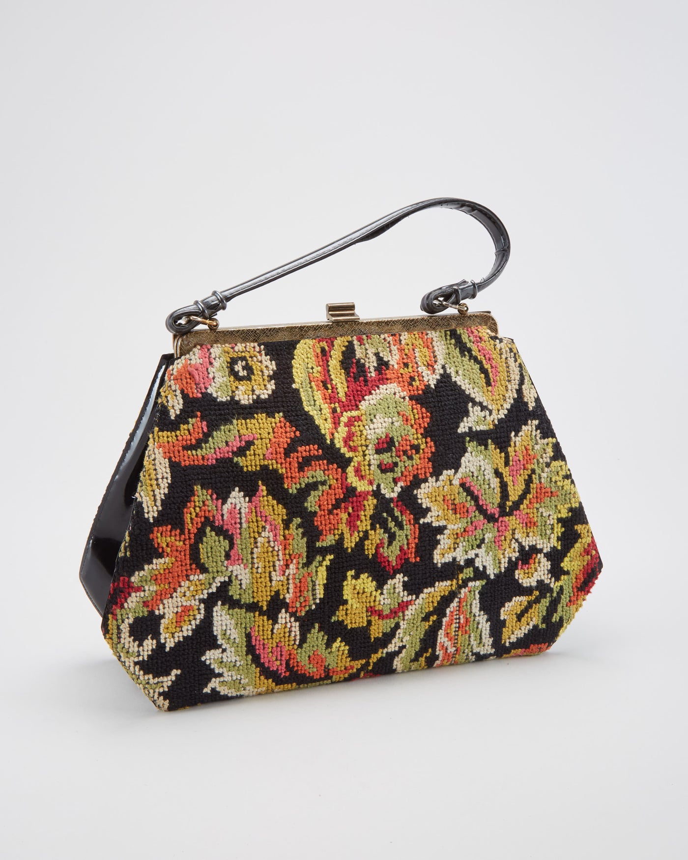 Vintage 1960s Embroidered Handbag
