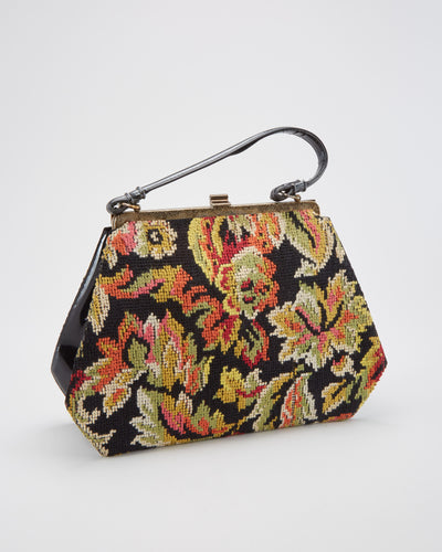 Vintage 1960s Embroidered Handbag