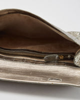 Nancy Gonzalez Silver Crocodile Clutch