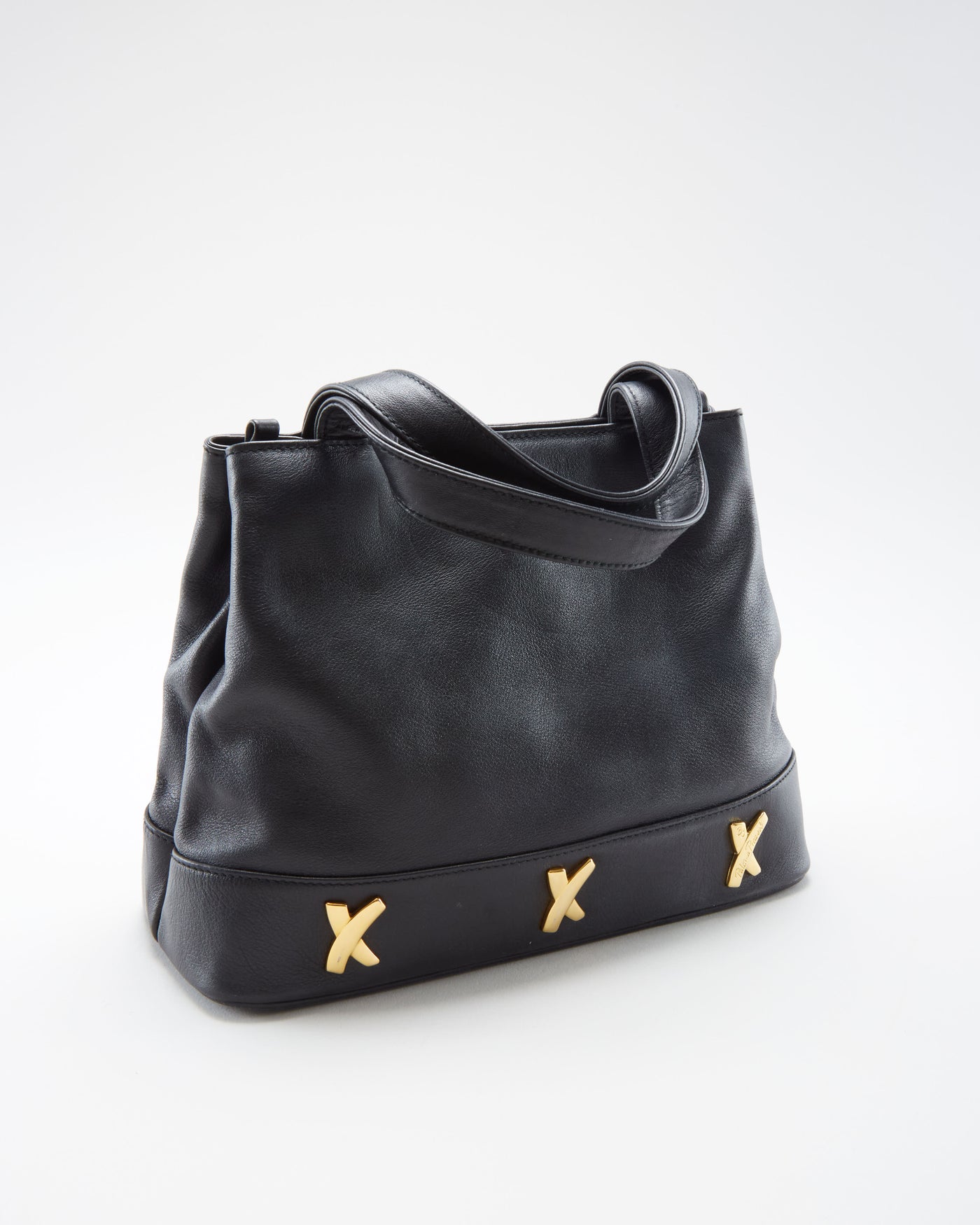 Paloma Picasso Black Leather Handbag