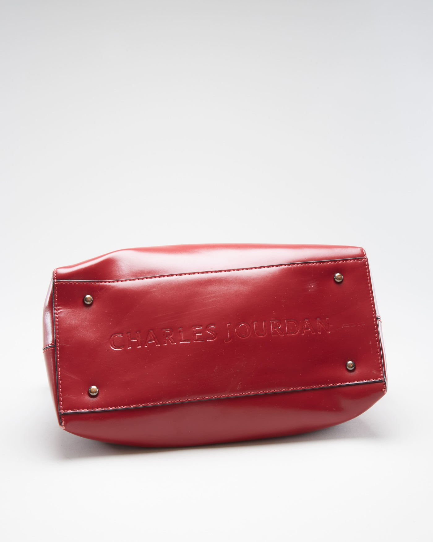 Y2K Charles Jourdan Red Leather Handbag