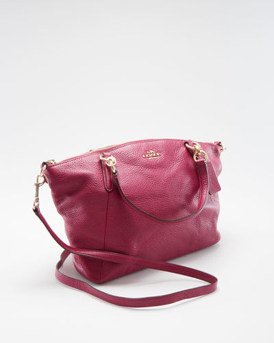 Coach Pink Leather Shoulder Bag