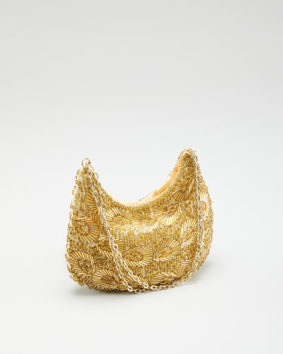 Y2K Gold Beaded Purse