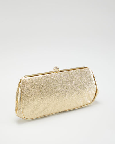 Vintage 1970s Gold Clutch Bag