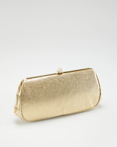 Vintage 1970s Gold Clutch Bag