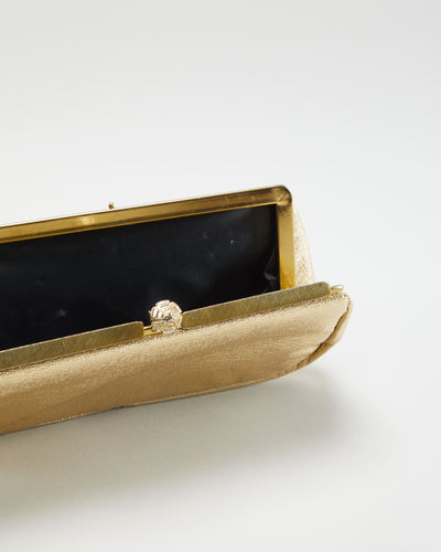 Vintage 1970s Gold Clutch Bag