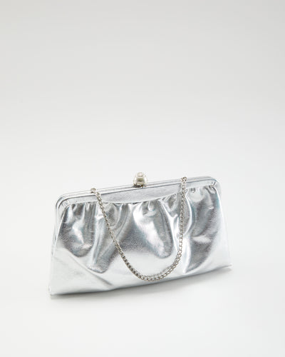 Vintage 1970s Silver Purse
