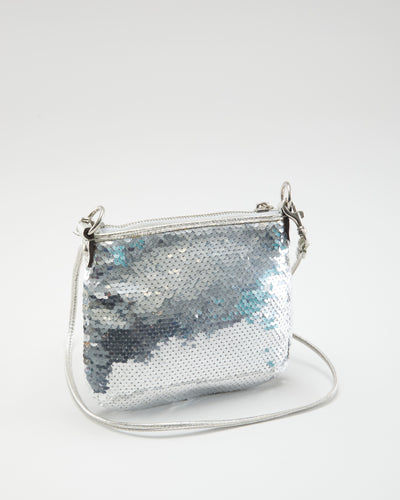 Coach Poppy  Silver Sequin Bag